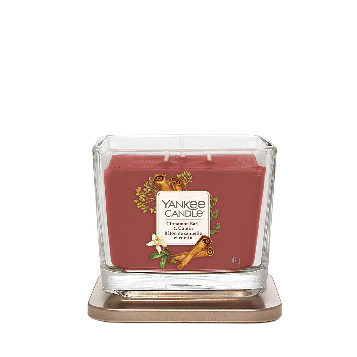Yankee Candle Medium 3-Wick Square Candle (12.25oz) - Cinnamon Bark & Cumin