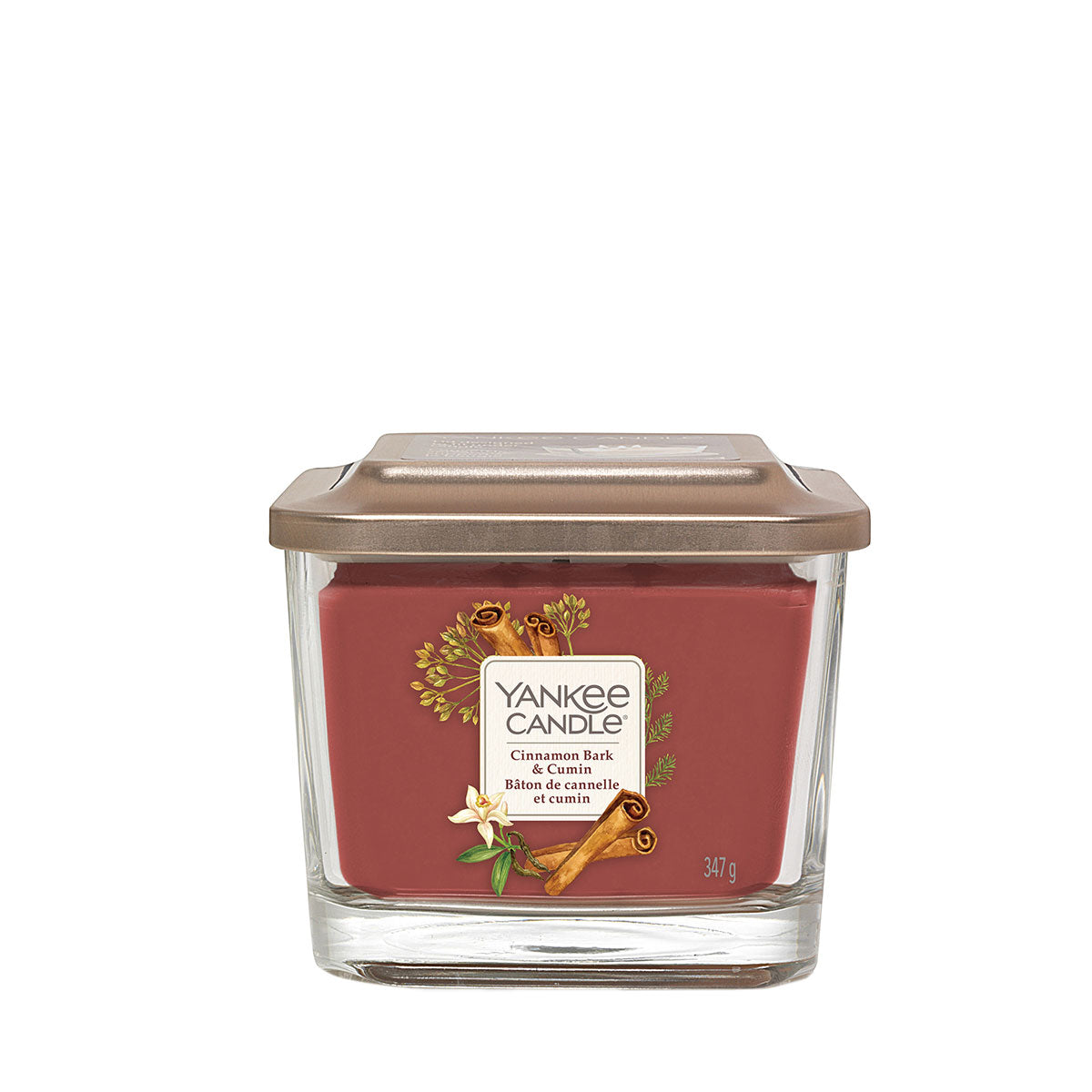 Yankee Candle Medium 3-Wick Square Candle (12.25oz) - Cinnamon Bark & Cumin