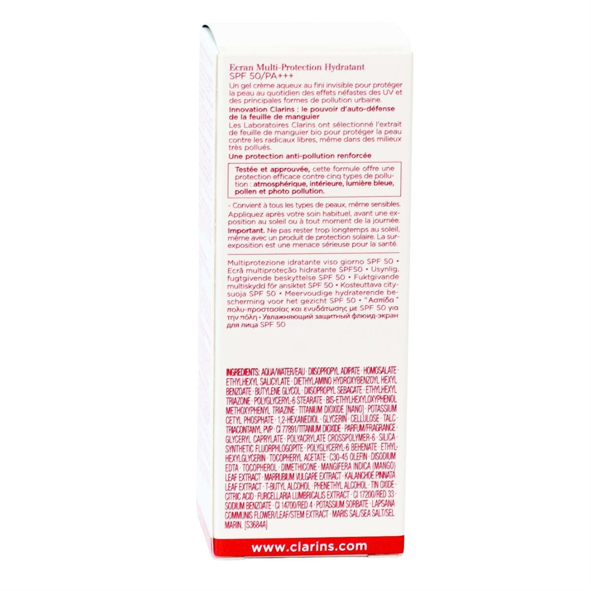 Clarins UV Plus [5P] Anti-Pollution Multi-Protection Screen SPF50/PA+++ Rose, 30ml (Exp 10/28)
