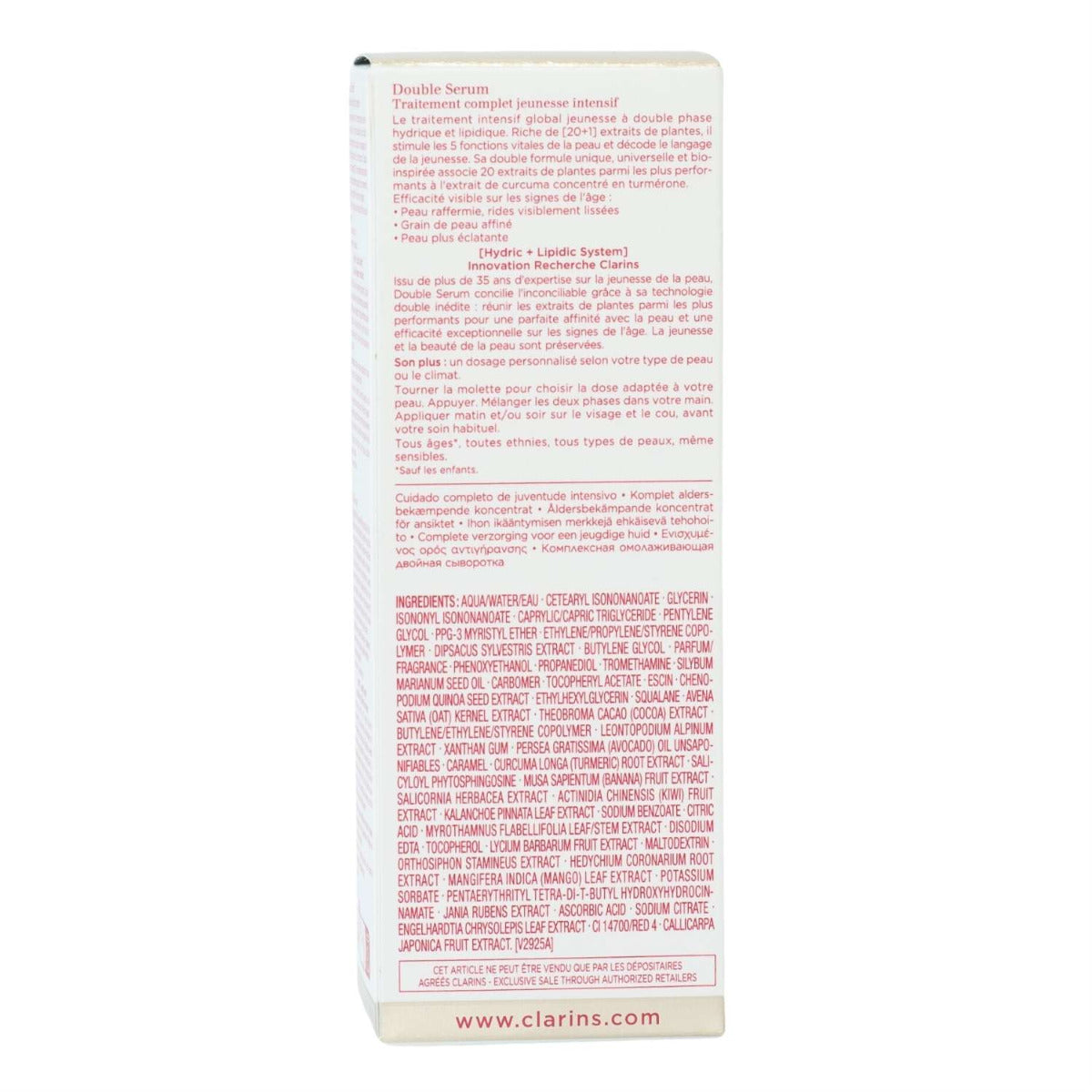 Clarins Anti-Ageing Double Serum, 30ml (Exp 02/28)
