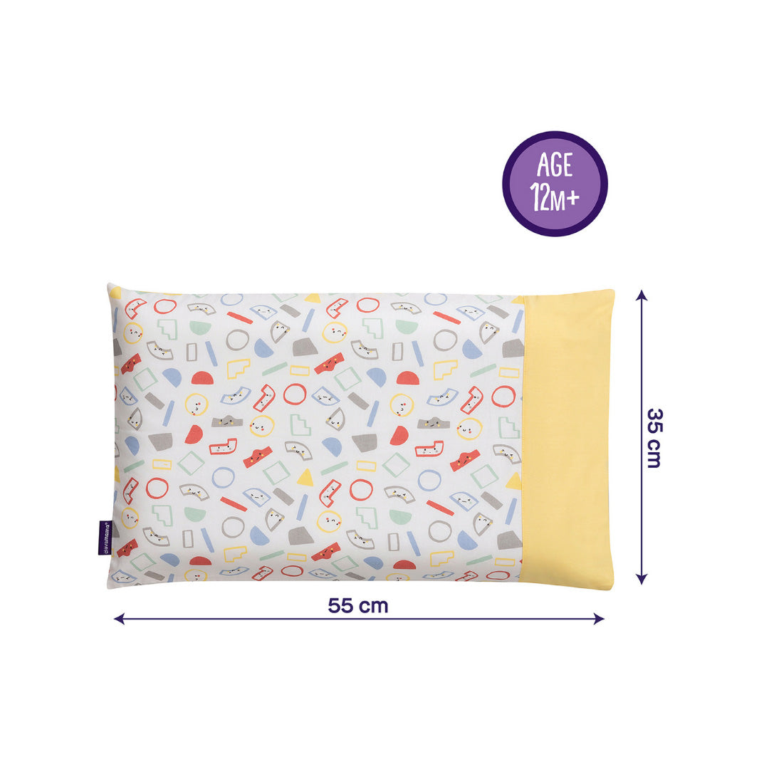 Cotton Cover (55x35cm) for Clevamama ClevaFoam Toddler Pillow (2 Designs)