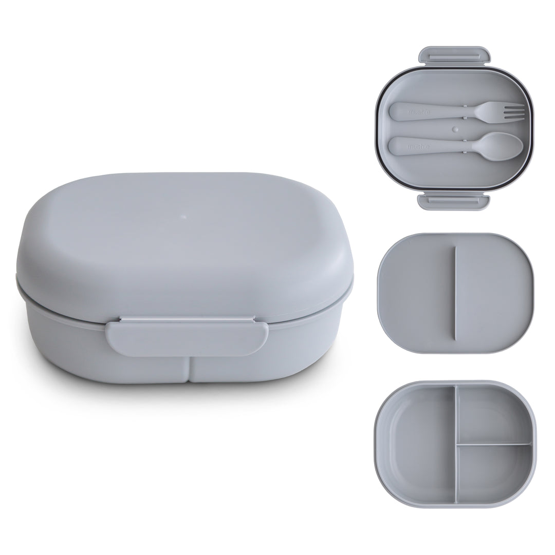 Mushie Lunch Box with Cutlery Set (5 Colors) - Pupsik Singapore