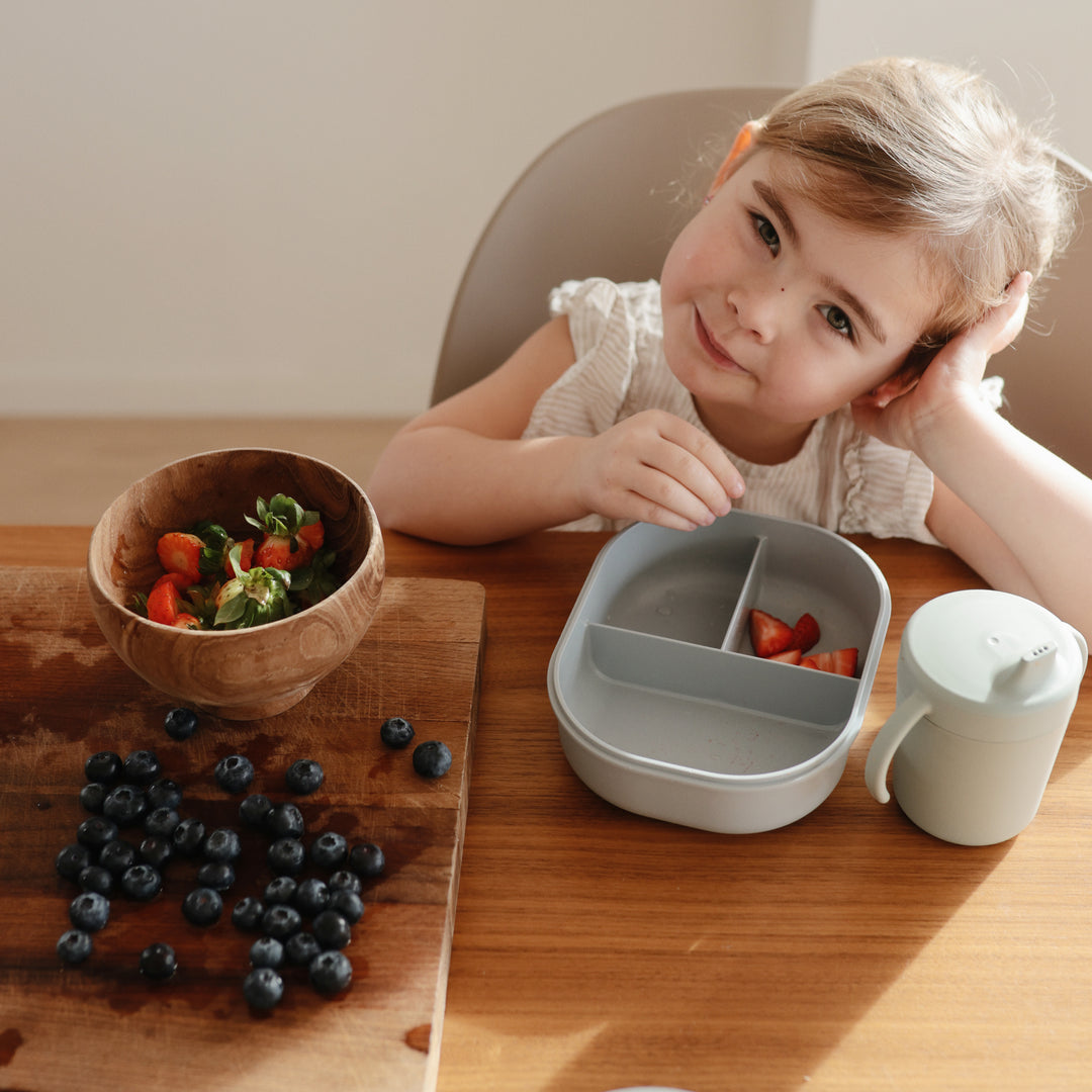 Mushie Lunch Box with Cutlery Set (5 Colors) - Pupsik Singapore