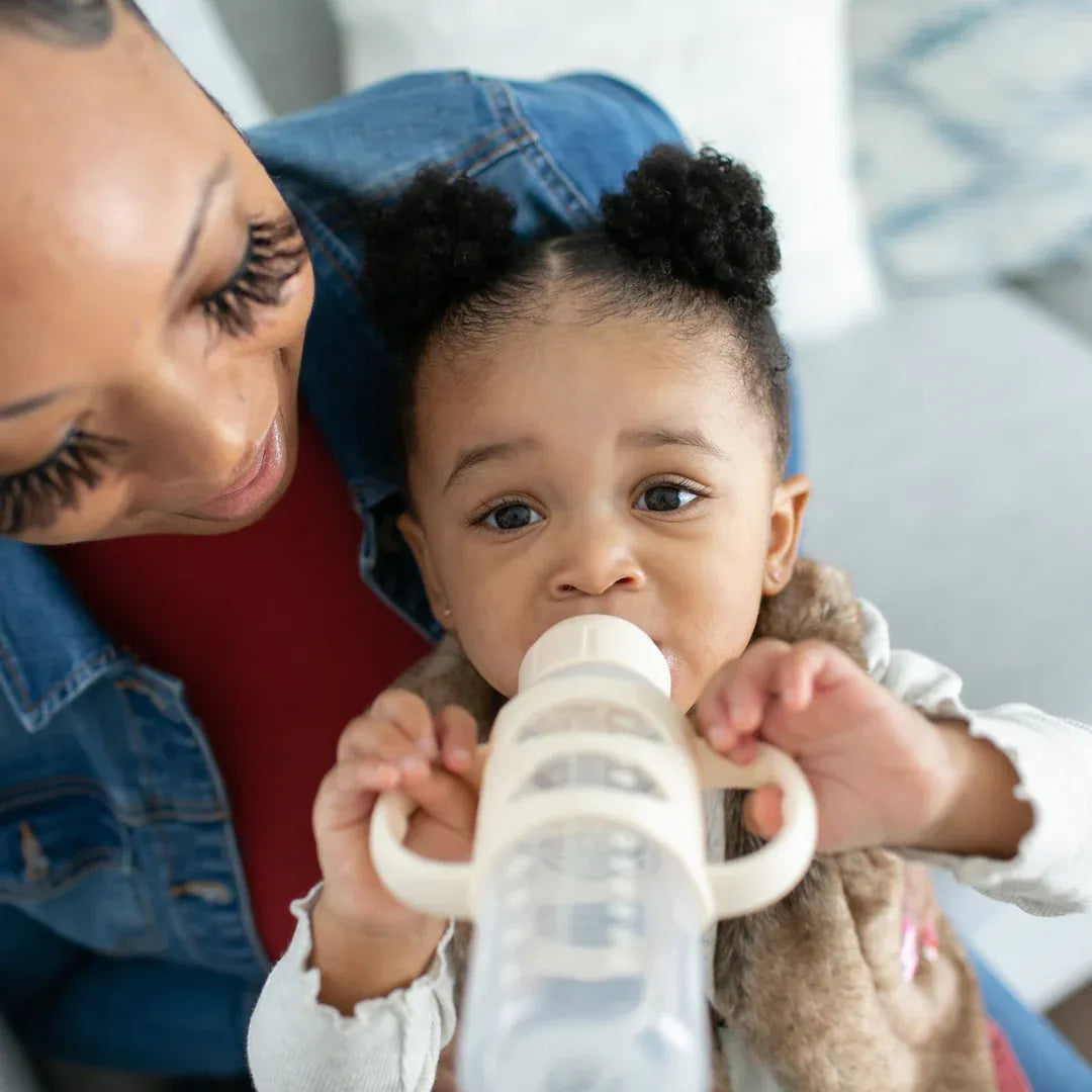 Dr. Brown's Milestones Narrow Sippy Spout Bottle with Silicone Handles, 8 oz/250 mL (7 Colors)