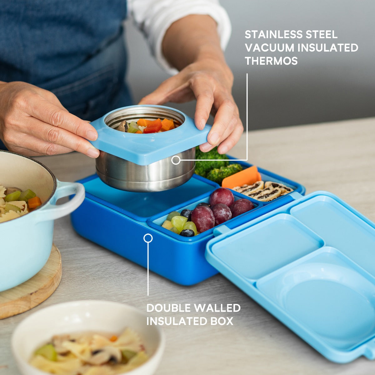 OmieBox Hot & Cold Insulated Bento Box (6 Colours) - Pupsik Singapore