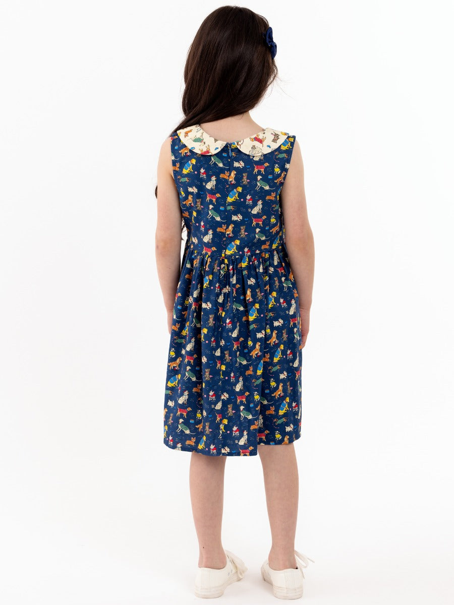 Oobi Peter-Pan Collared Dress Bow Wow Wow (3 Sizes)