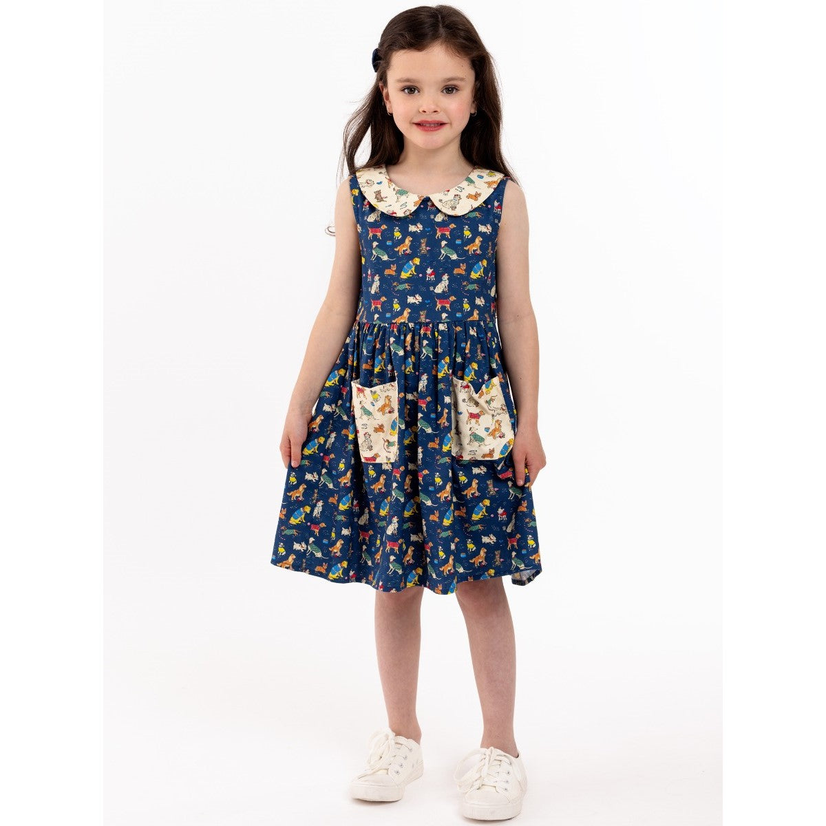Oobi Peter-Pan Collared Dress Bow Wow Wow (3 Sizes)