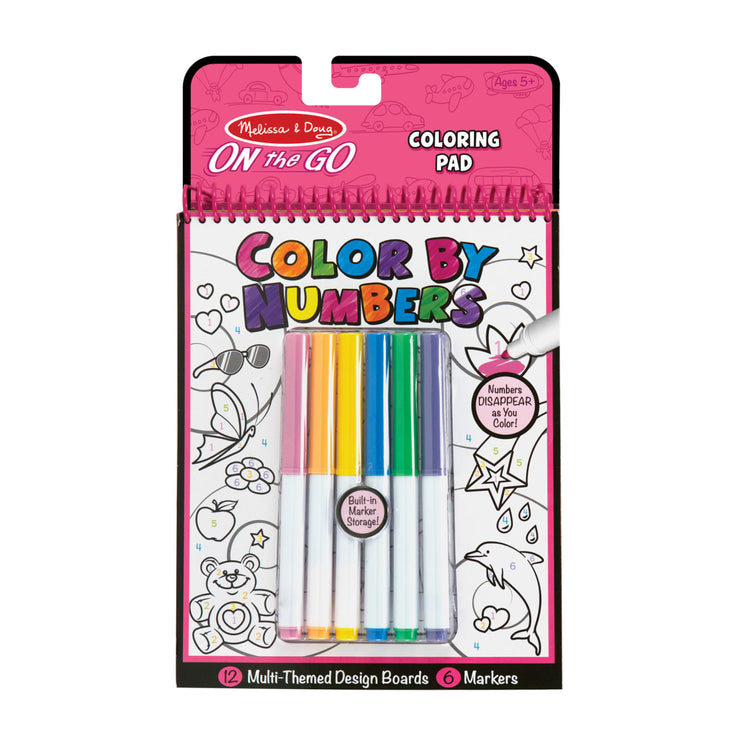Melissa & Doug On the Go Color by Number Board with Markers (2 Themes)