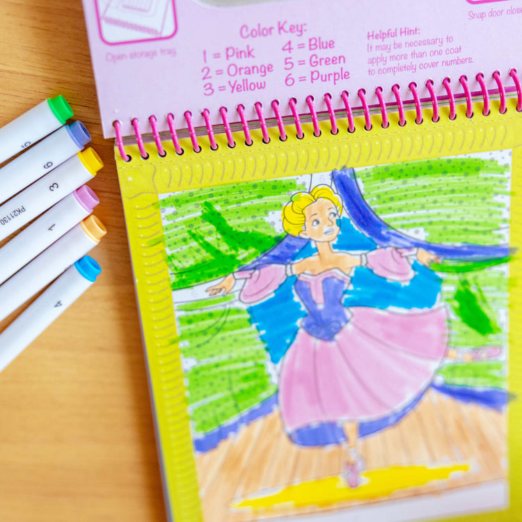 Melissa & Doug On the Go Color by Number Board with Markers (2 Themes) - Pupsik Singapore