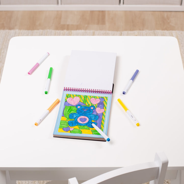 Melissa & Doug On the Go Color by Number Board with Markers (2 Themes) - Pupsik Singapore