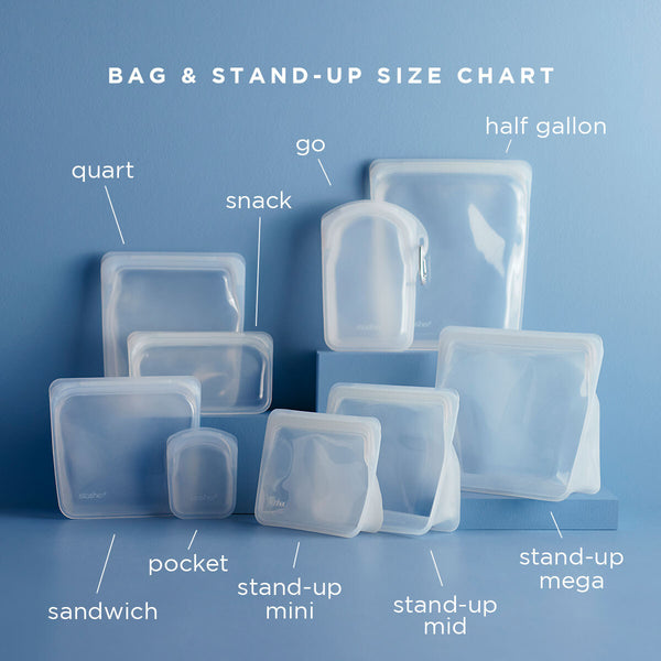 Stasher Reusable Silicone Sandwich Bag, 28 fl oz (16 Designs)