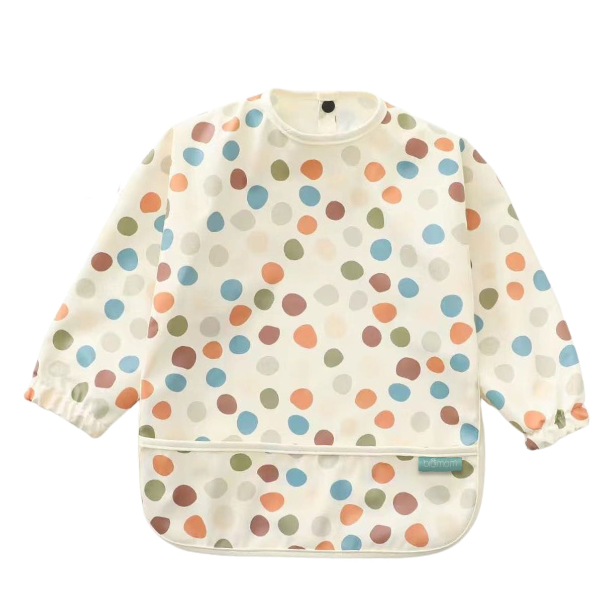 Biomom Baby Smock Bib - Colourful Dots (2 Sizes)