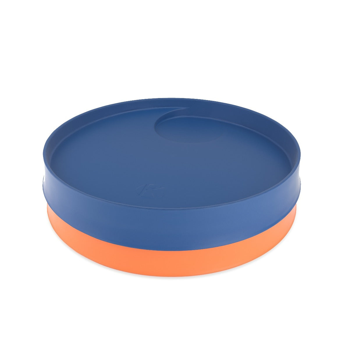 Kizingo Nudge Toddler Plates, 2pk - Wave/Mango