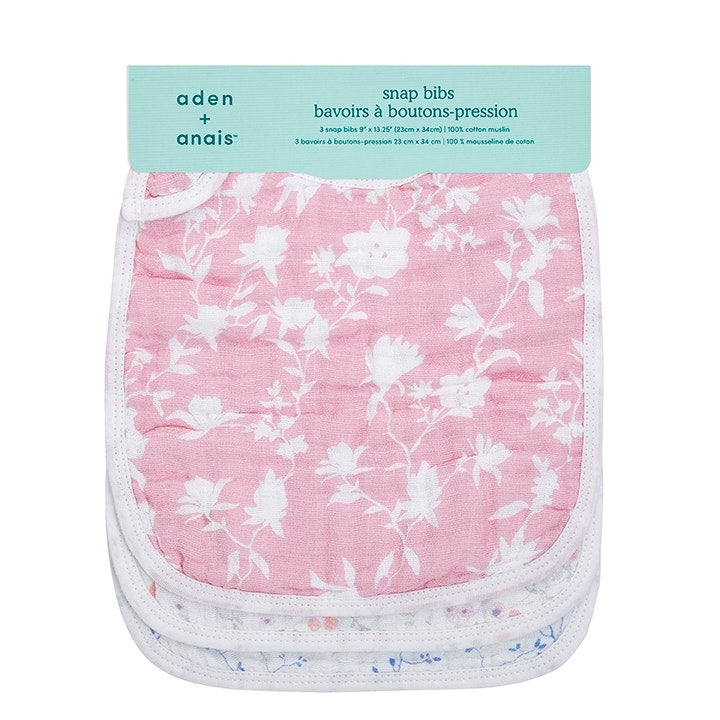 Aden Anais Boutique Snap Bib (3pk) (9 Designs) - Pupsik Singapore