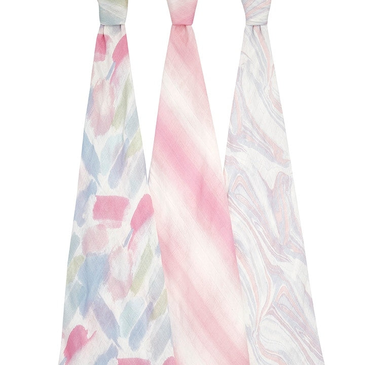 Aden Anais Silky Soft Bamboo Swaddle (47 x 47 in), 3pk (9 Designs) - Pupsik Singapore
