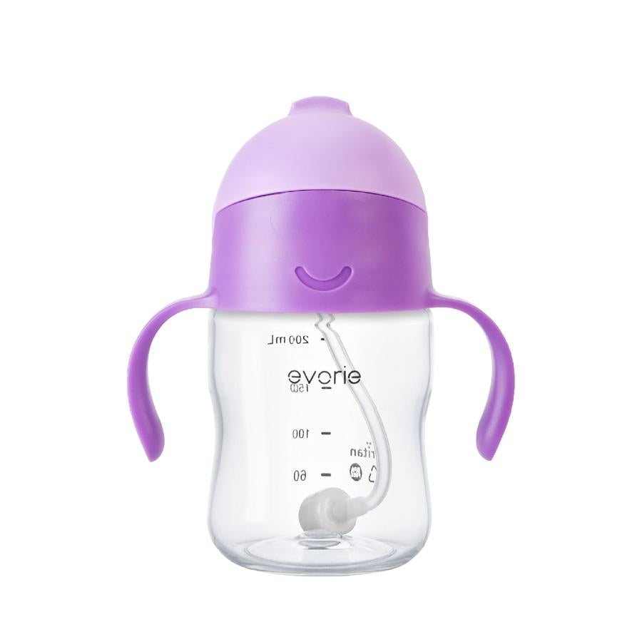 Evorie Tritan Gravity Straw Sippy Cup Water Bottle (200ml) (12 Colours) - Pupsik Singapore