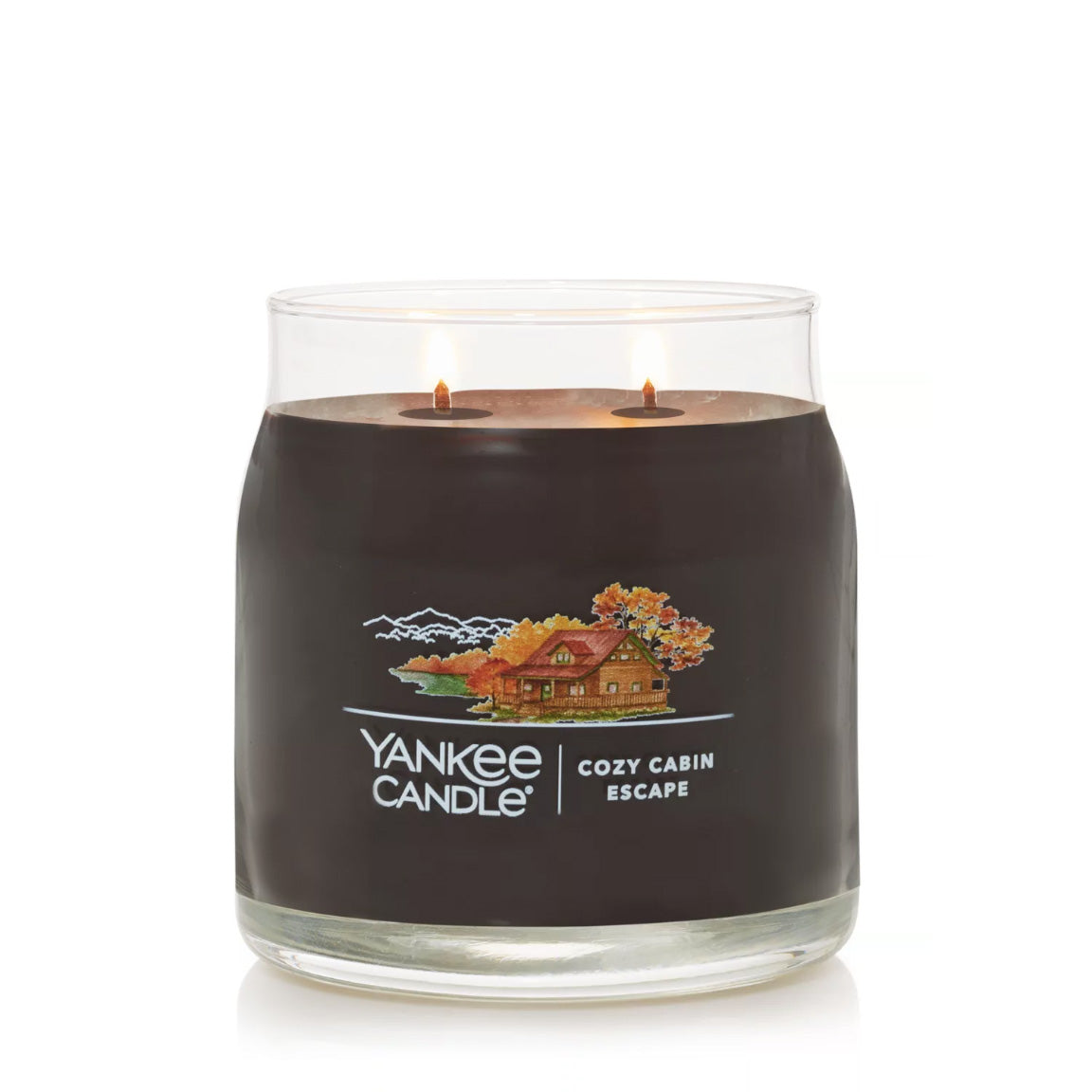 Yankee Candle Signature Medium Jar Candle, 2-wicks (13oz) - Cozy Cabin Escape