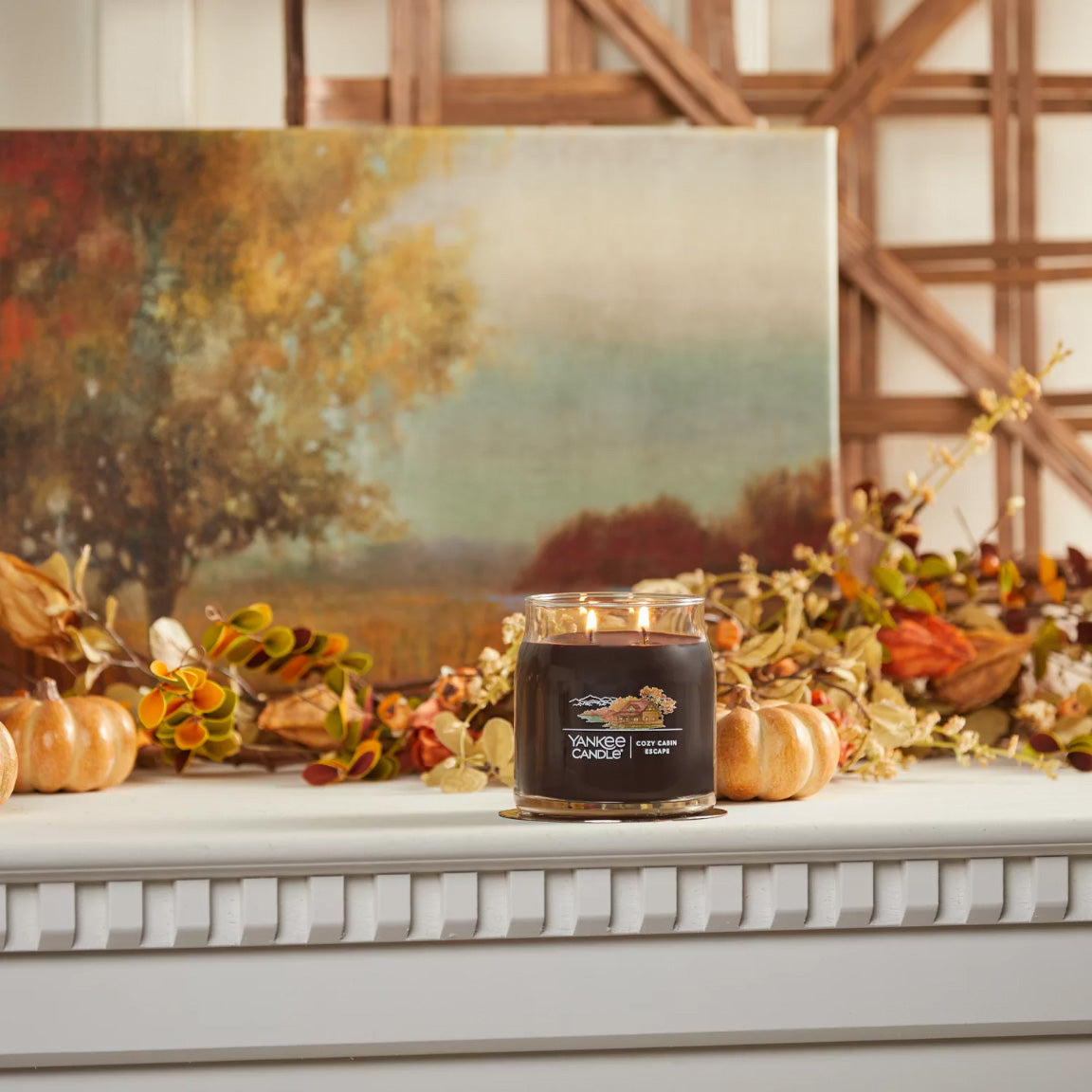 Yankee Candle Signature Medium Jar Candle, 2-wicks (13oz) - Cozy Cabin Escape