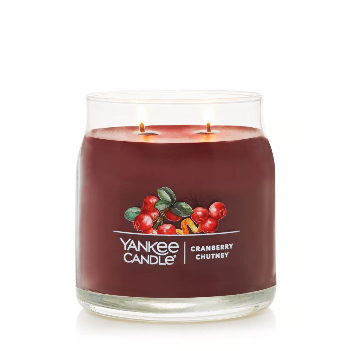 Yankee Candle Signature Medium Jar Candle, 2-wicks (13oz) - Cranberry Chutney