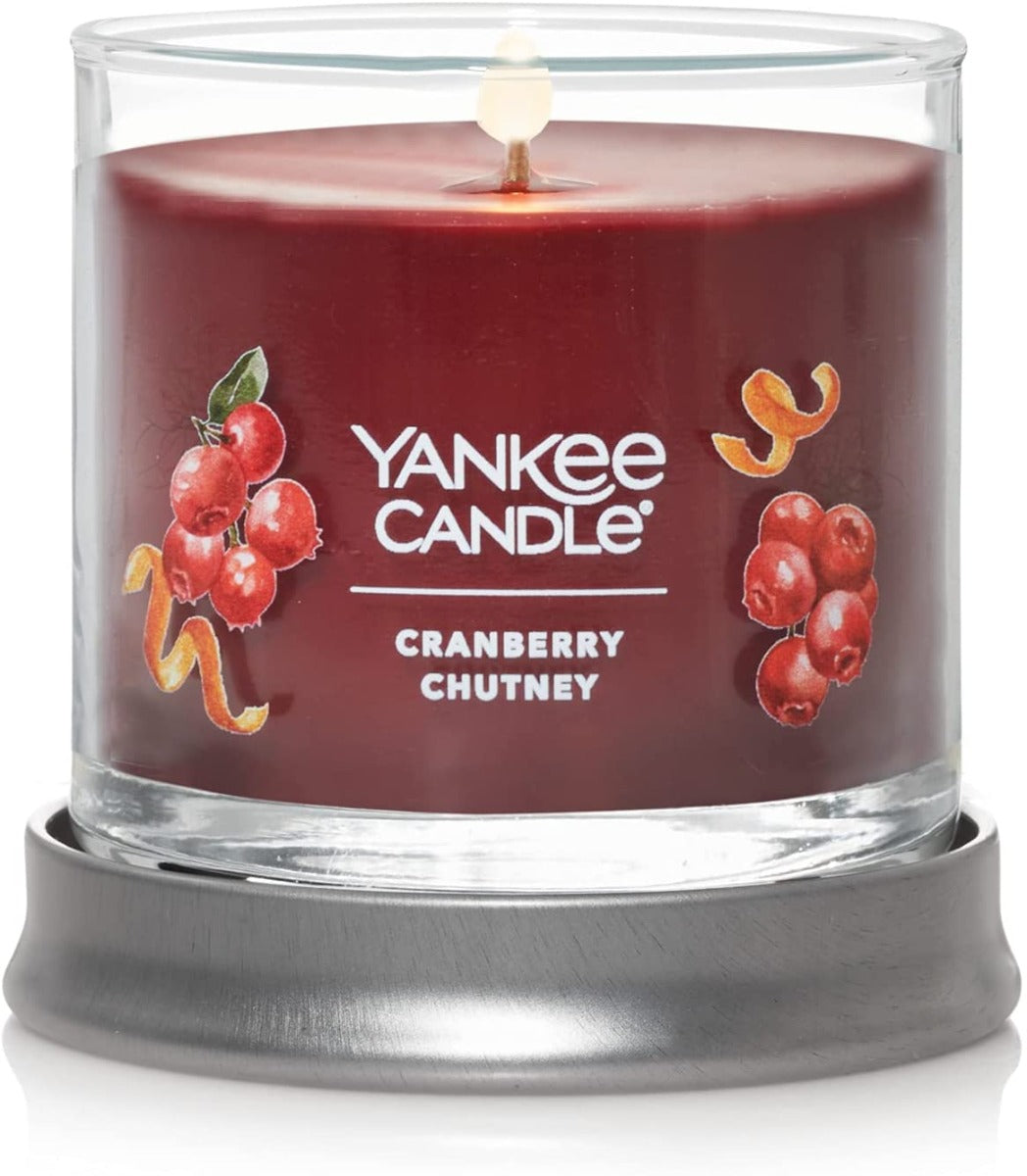 Yankee Candle Signature Small Tumbler Candle, 1- Wick (4.3oz) - Cranberry Chutney