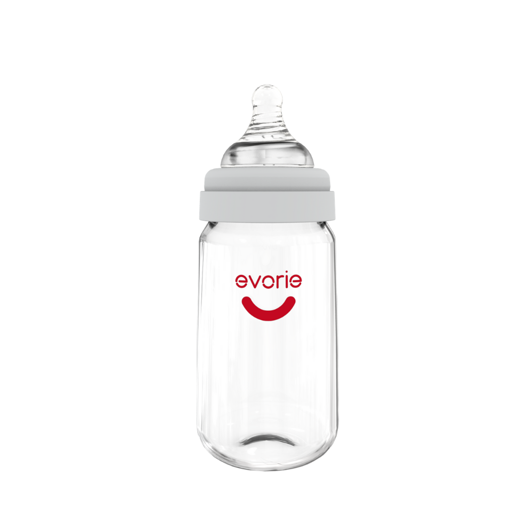 Evorie Tritan Wide-Neck Baby Milk Bottle (160ml/5oz) (3 Colors) - Pupsik Singapore