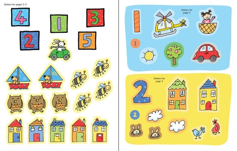 Usborne 123 Sticker & Colouring Book