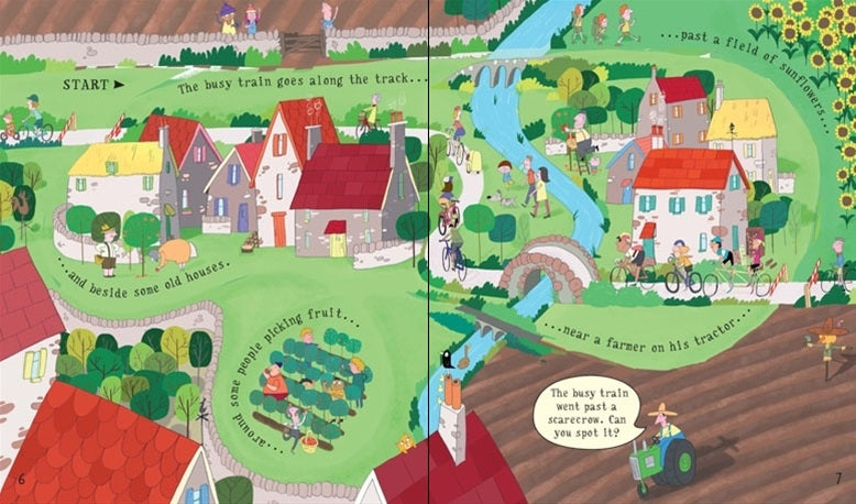 Usborne Pull-back Busy Train Book