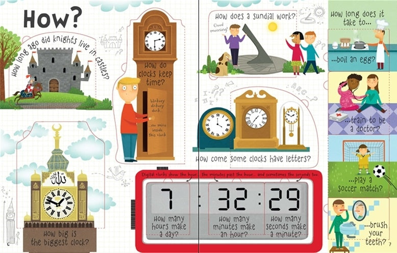Usborne Lift-the-Flap Questions and Answers about Time Book
