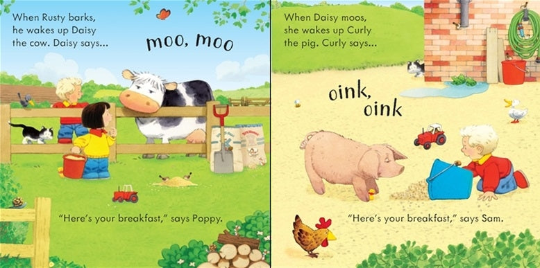 Usborne Poppy and Sam's Animal Sounds Book - Pupsik Singapore