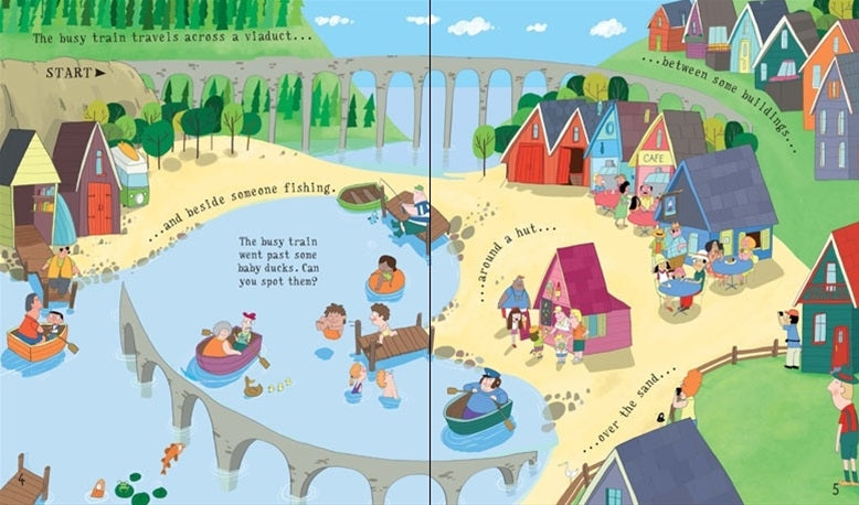 Usborne Pull-back Busy Train Book