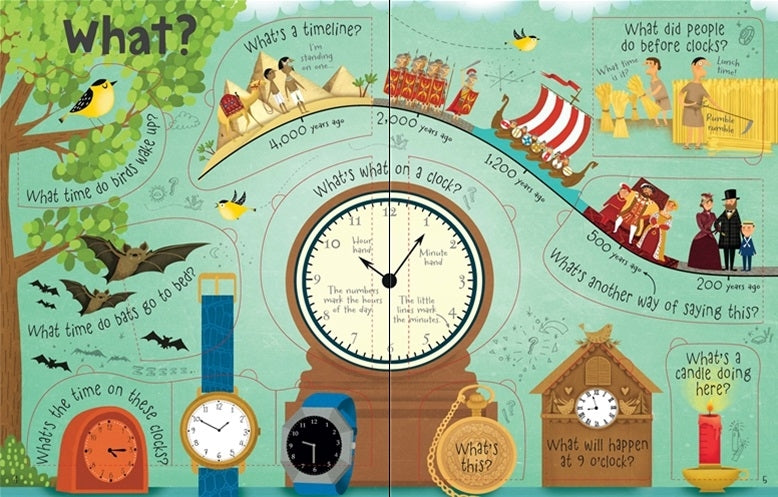 Usborne Lift-the-Flap Questions and Answers about Time Book