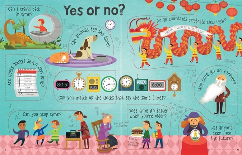 Usborne Lift-the-Flap Questions and Answers about Time Book