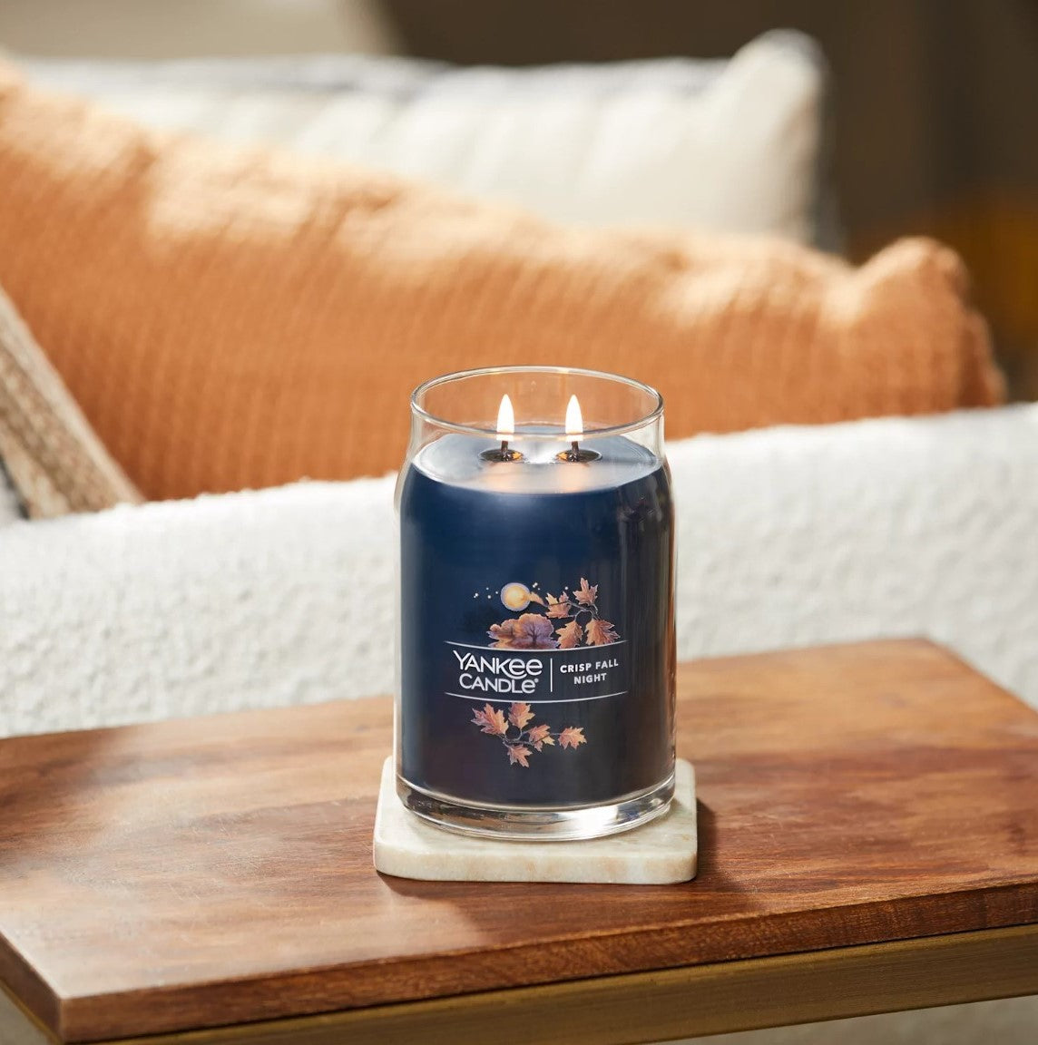 Yankee Candle Signature Large Jar Candle, 2-wicks (20oz) - Crisp Fall Night