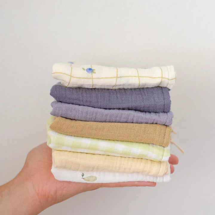 Soft Spot Squares Wash Cloth Set, 7pcs (4 Colors)