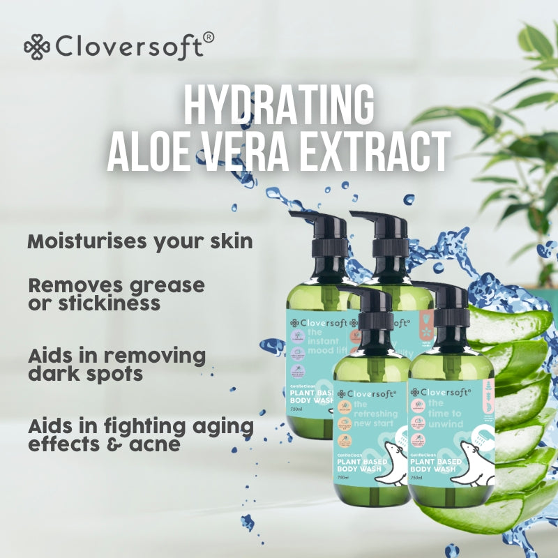 Cloversoft Plant-Based Body Wash, 750ml - Grapefruit & Rosemary (Exp 04/27)