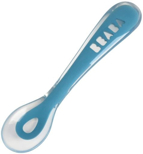 Beaba Ergonomic 2nd Age Ergonomic Silicone Spoon (3 Colours) - Pupsik Singapore