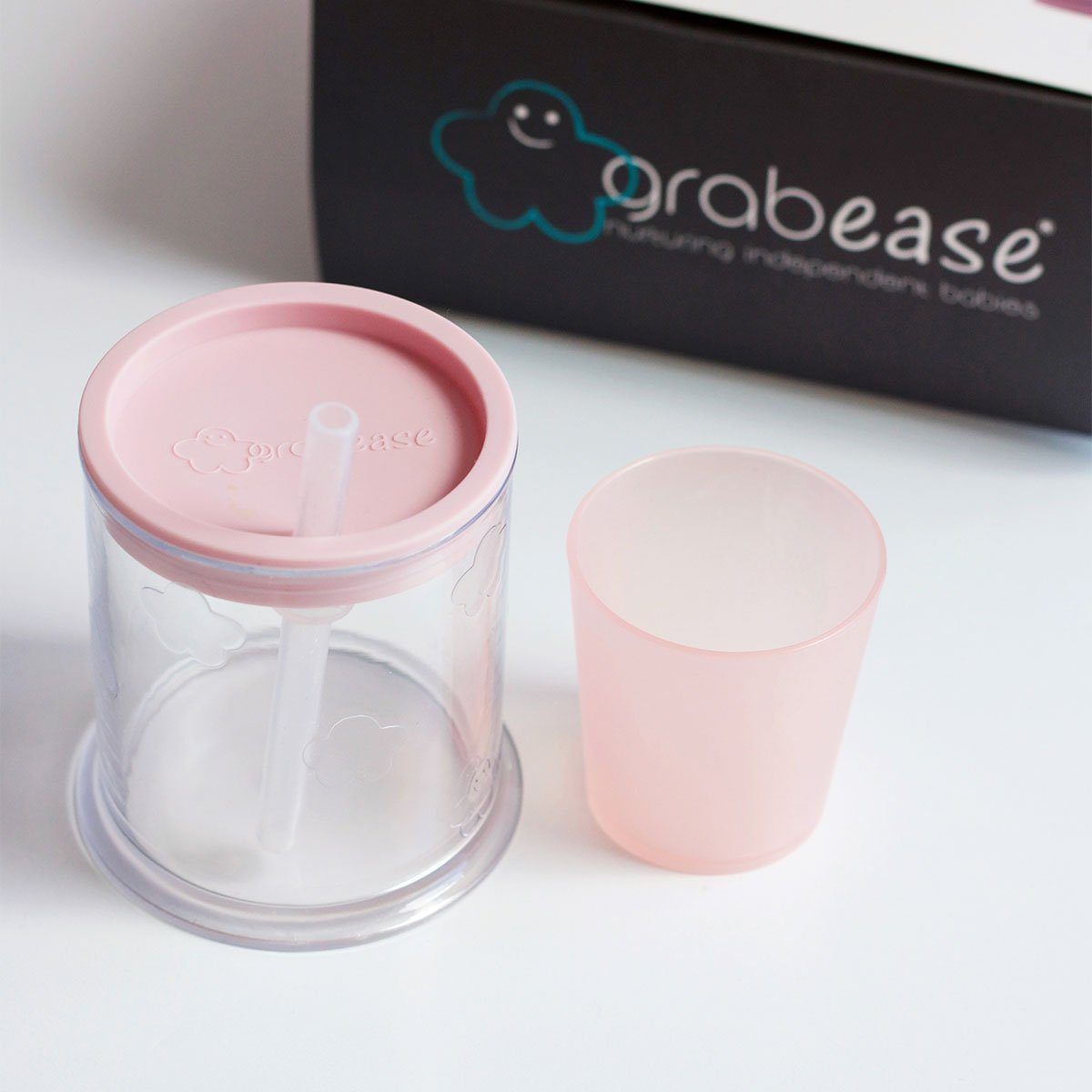 Grabease Spoutless Sippy & Straw Convertible Cup Set (3 Colours) - Pupsik Singapore