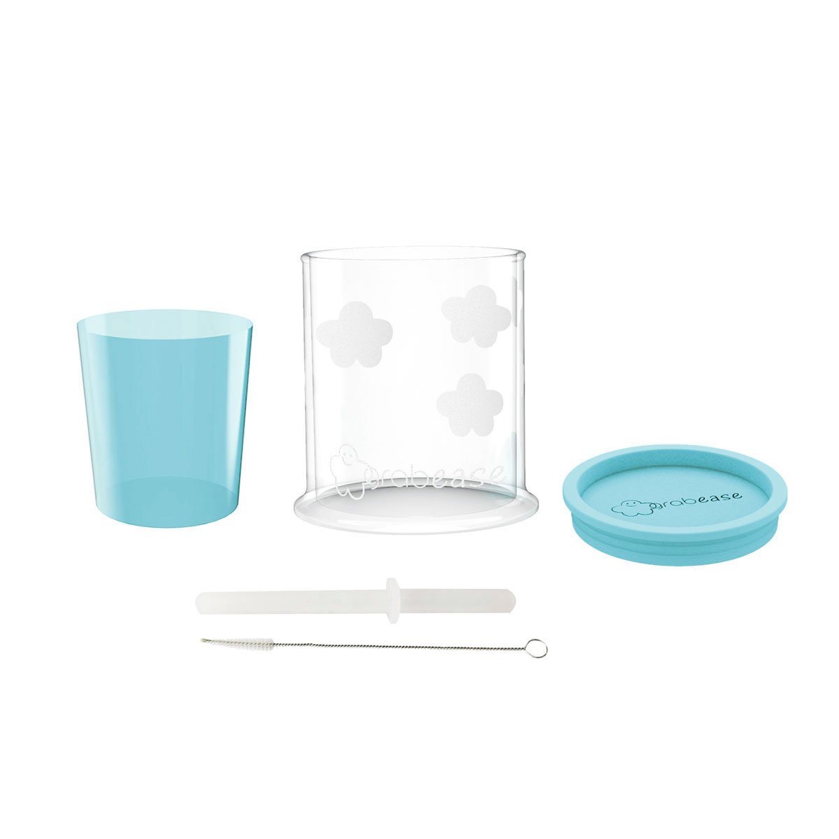 Grabease Spoutless Sippy & Straw Convertible Cup Set (3 Colours)