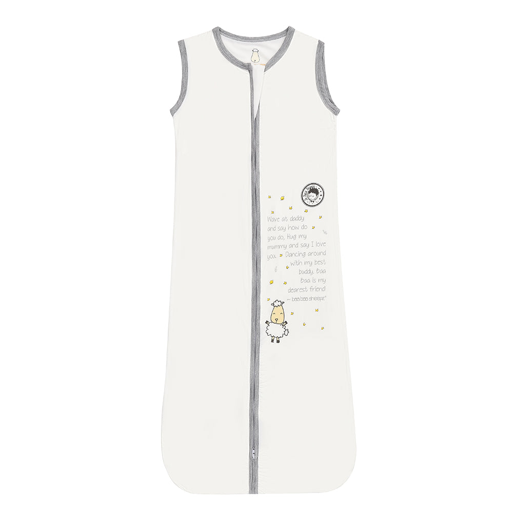 Baa Baa Sheepz Wearable Blanket Zip Sleep Bag - Le Petit Prince D07 White (Lyrics)