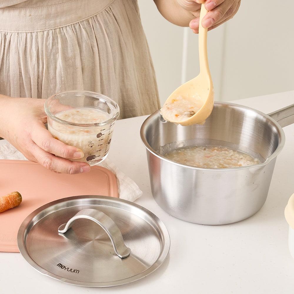 Moyuum Polish-Free 5-Ply Stainless Steel Baby Cooking Pot - Pupsik Singapore
