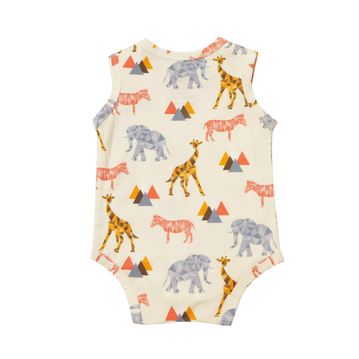 A, Apple Pie Bamboo Baby Sleeveless Tank Onesie - Safari (4 Sizes)