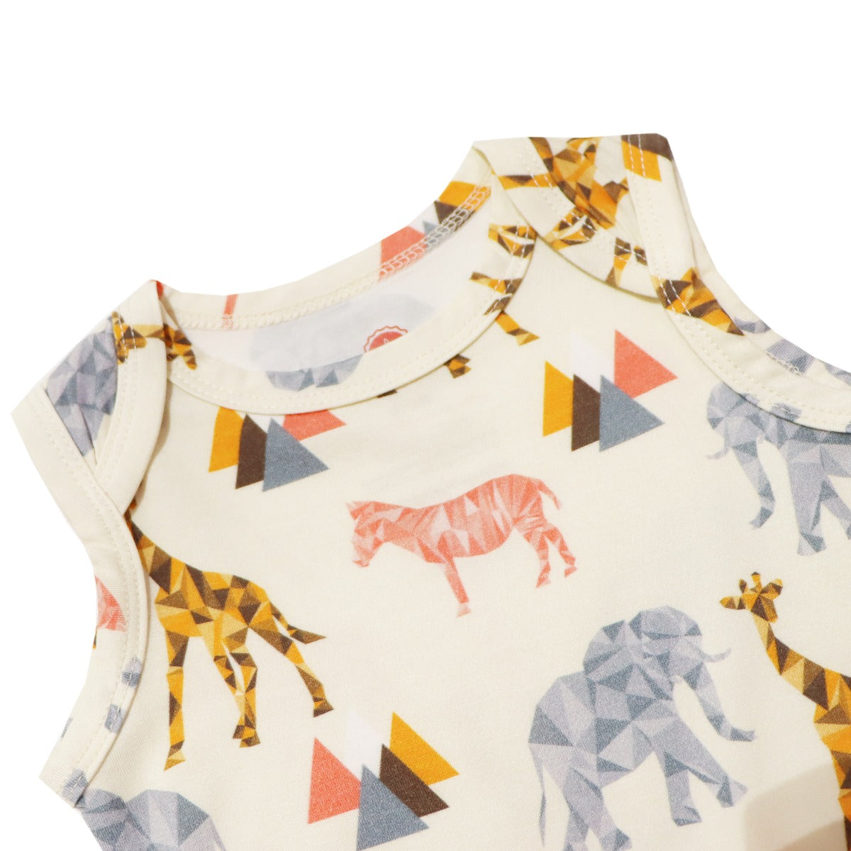 A, Apple Pie Bamboo Baby Sleeveless Tank Onesie - Safari (4 Sizes)