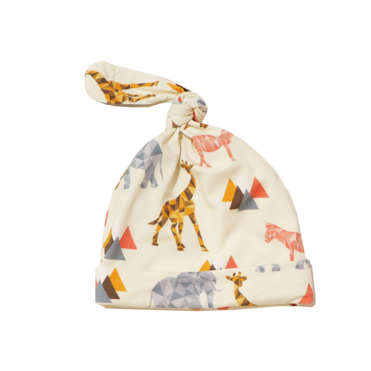 A, Apple Pie Bamboo Baby Hat & Swaddle Set - Safari