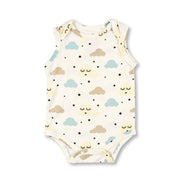 A, Apple Pie Bamboo Baby Sleeveless Tank Onesie - Dreamy Clouds (5 Sizes)