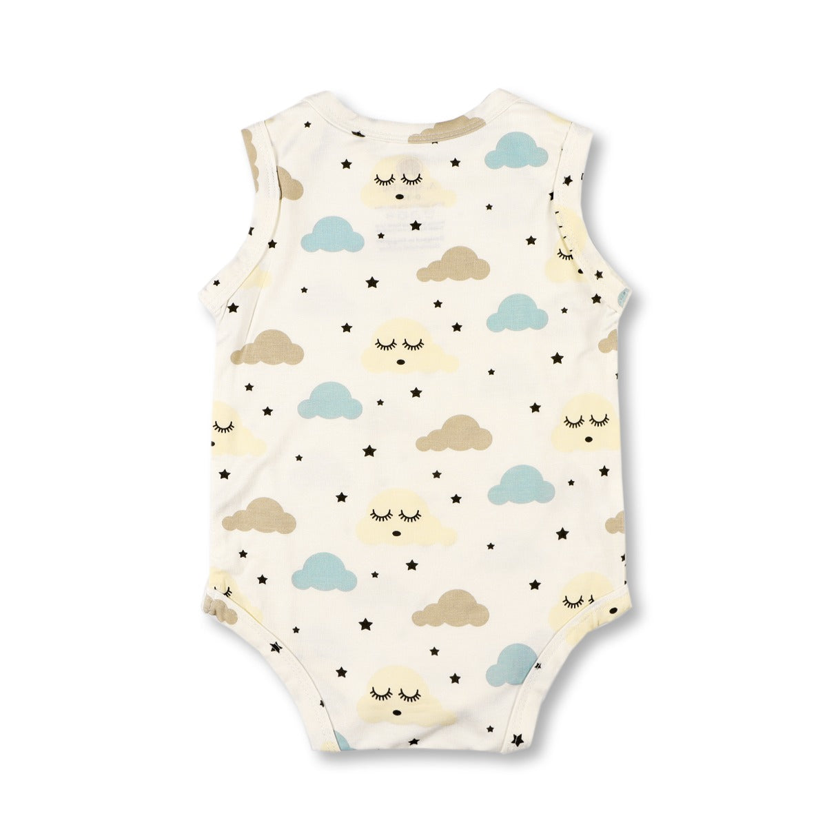 A, Apple Pie Bamboo Baby Sleeveless Tank Onesie - Dreamy Clouds (5 Sizes)