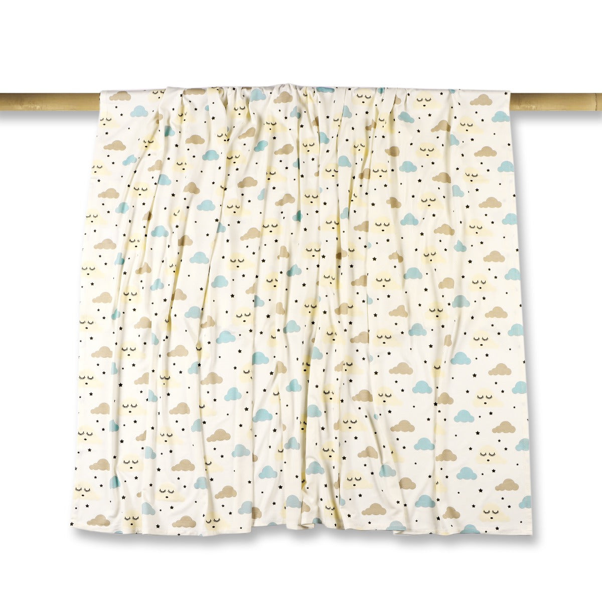 A, Apple Pie Bamboo Swaddle Blanket - Dreamy Clouds