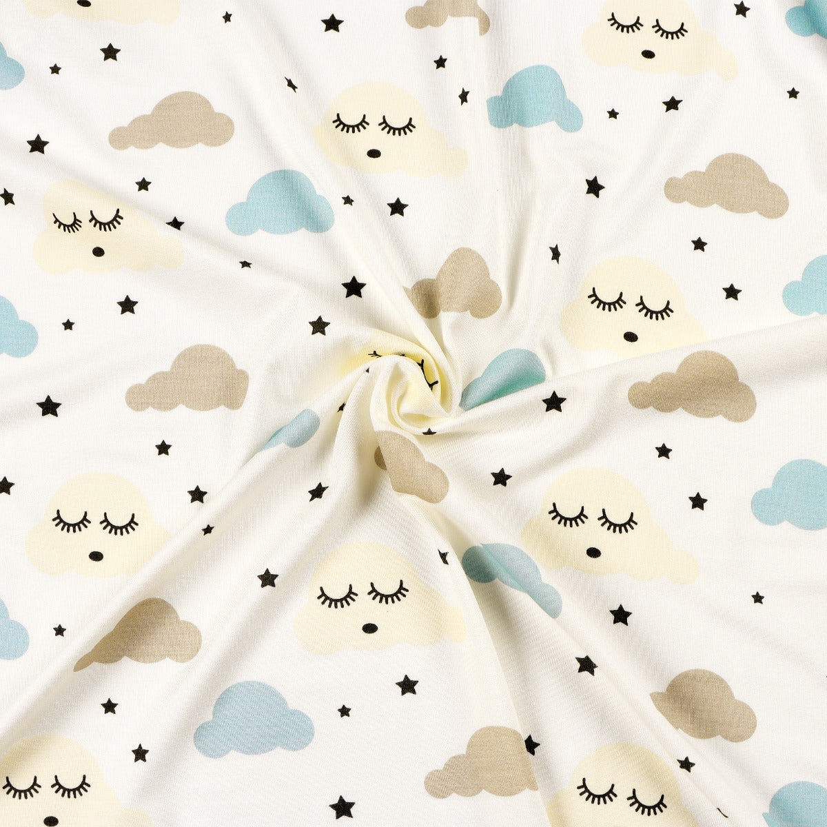 A, Apple Pie Bamboo Swaddle Blanket - Dreamy Clouds