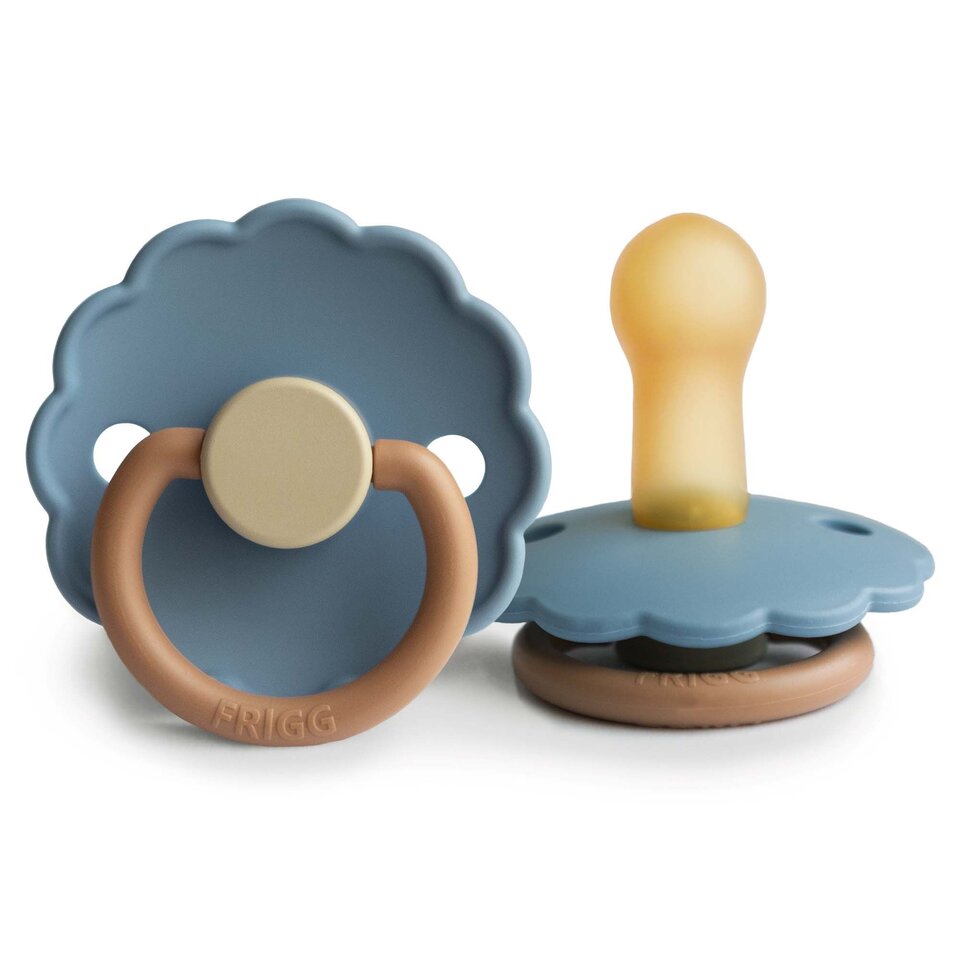 FRIGG Daisy Latex Baby Pacifiers, 1pk – Breeze (2 Sizes)