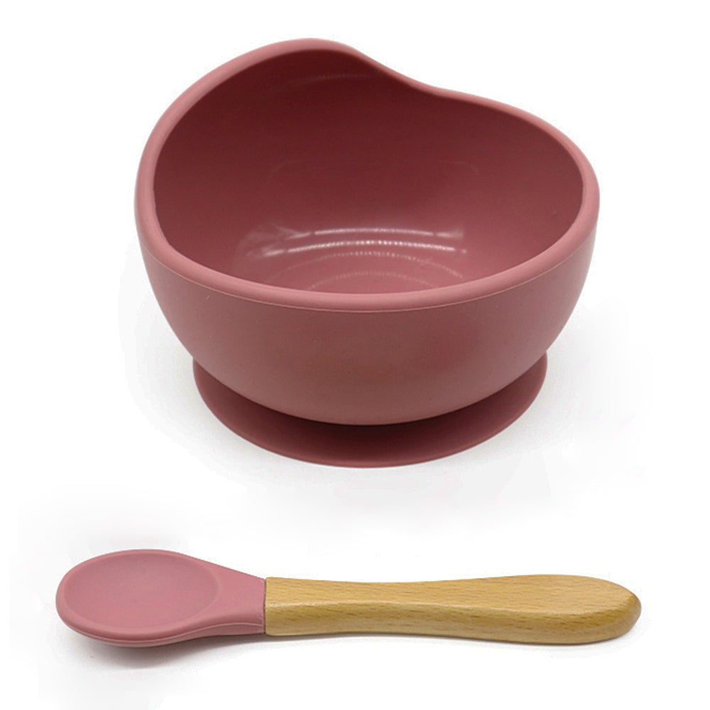 Biomom Baby Silicone Suction Bowl with Spoon (13 Colours) - Pupsik Singapore