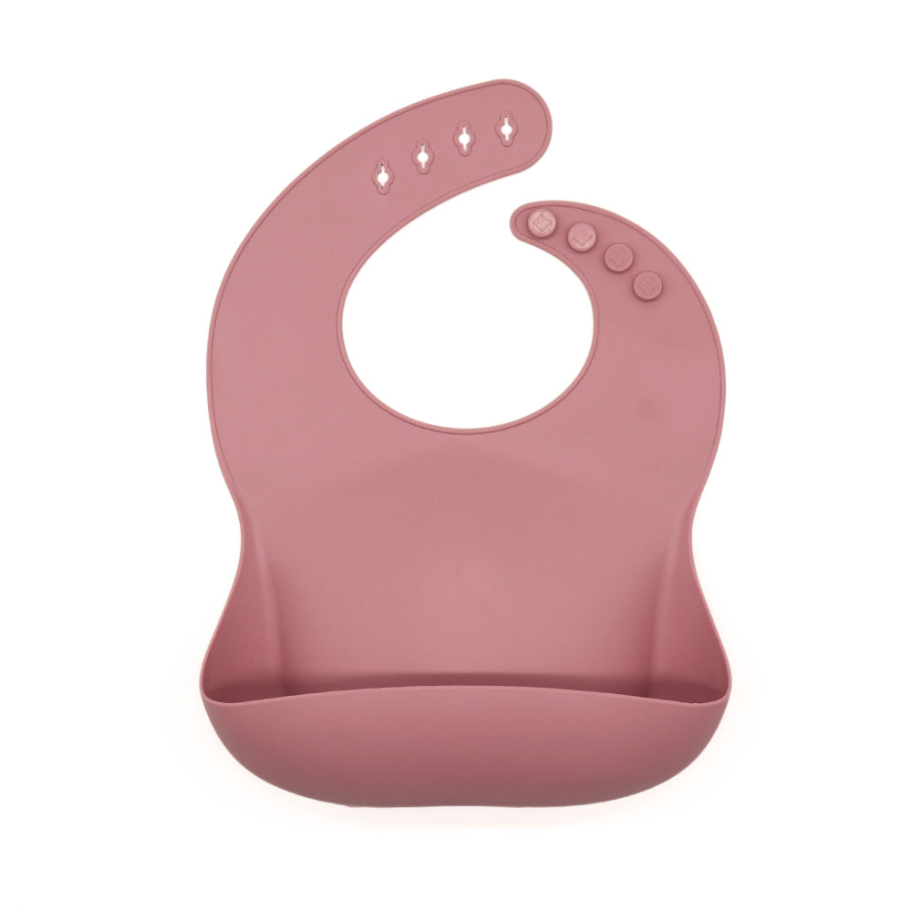 Biomom Silicone Plain Round Baby Bib (16 colors) - Pupsik Singapore